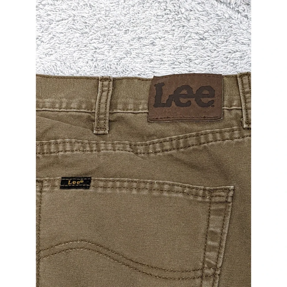 Lee Flannel Lined Relaxed Fit Brown‎ Mens Jeans 38x30 Workwear Streetwear